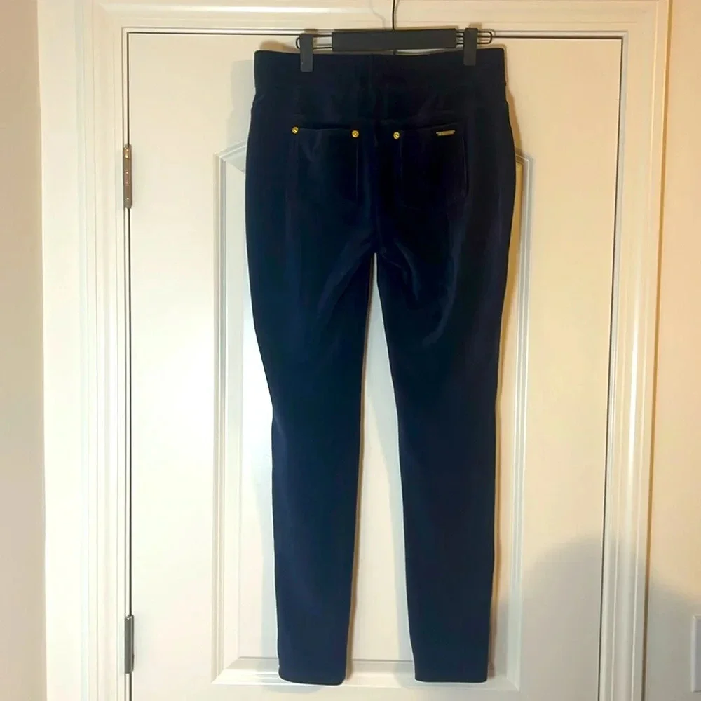 Michael Kors Corduroy Skinny Blue Stretch Solid Casual Work Size M